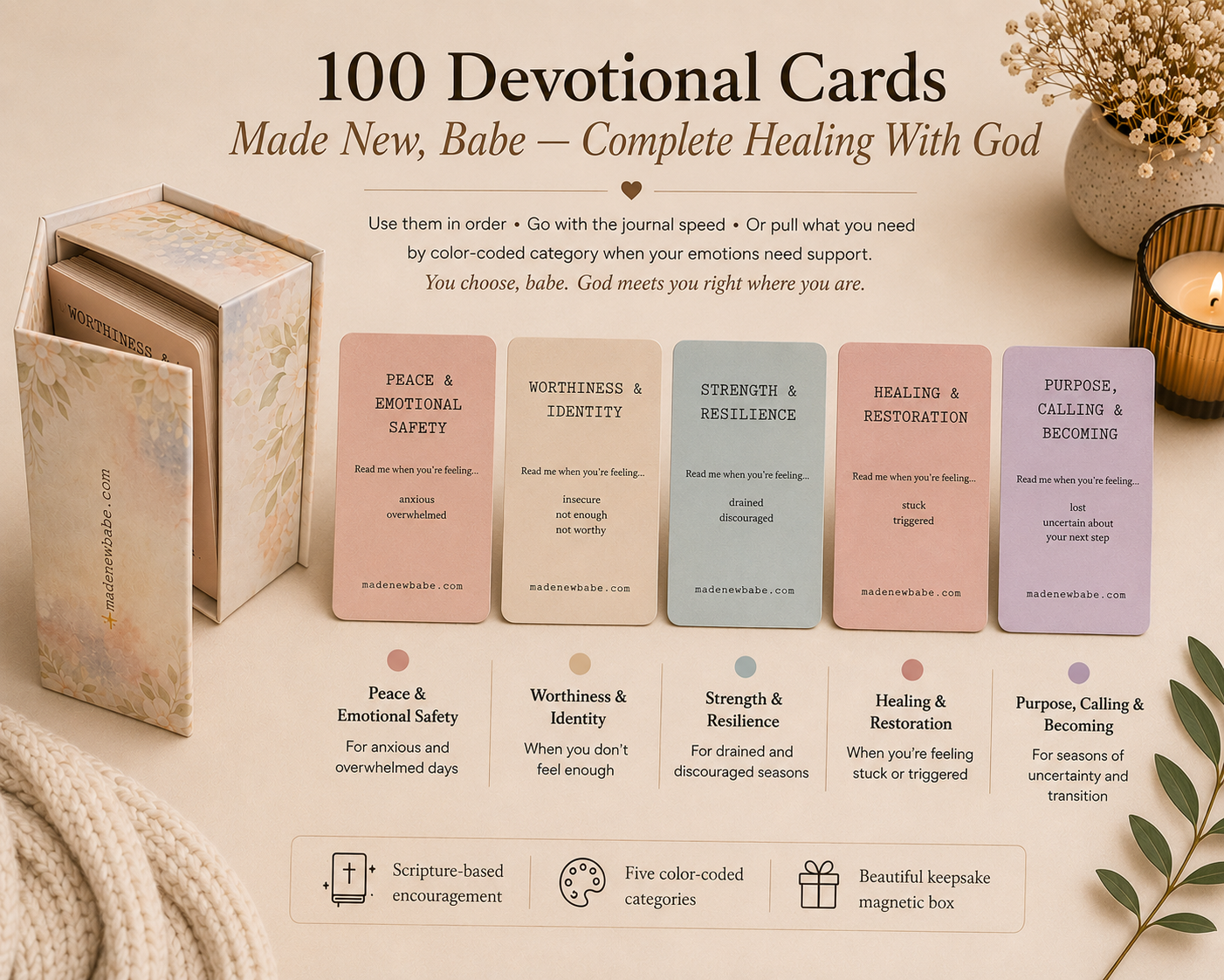 "Daily glimmers from God's word" Bible verse encouragement cards