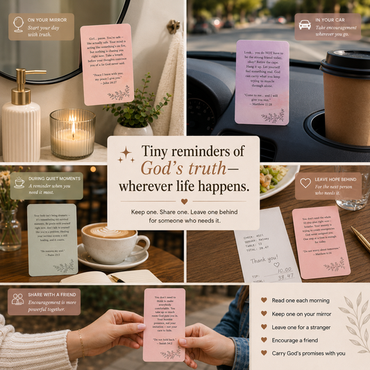 "Daily glimmers from God's word" Bible verse encouragement cards